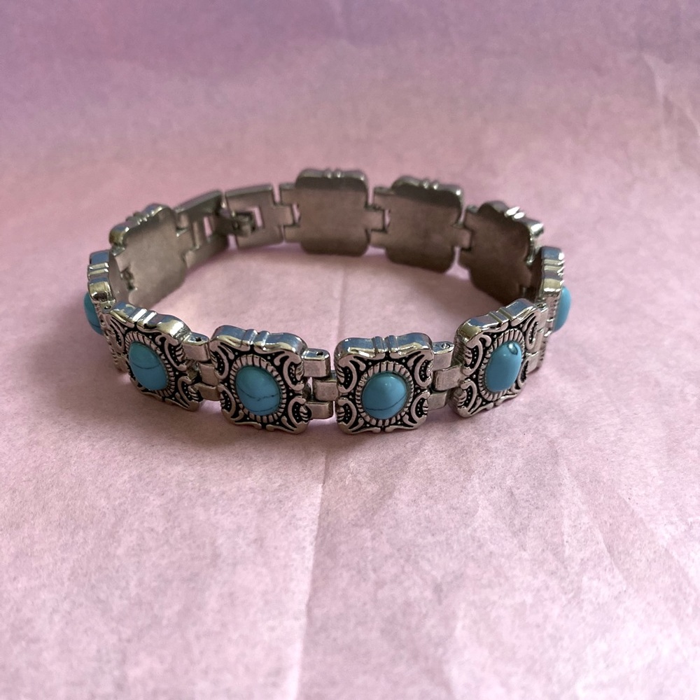 Turquoise and Silver Bracelet